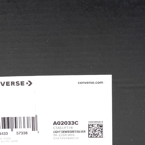 Converse CTAS Lift Shoes High Top Silver Blue Canvas Women Size Sneakers A02033C - Picture 8 of 9